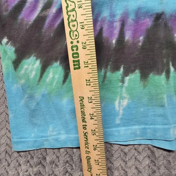 VTG 1991 Liquid Blue Yes Band Tie Dye T-Shirt Men's M Blue Purple Brockum USA - Picture 9 of 12